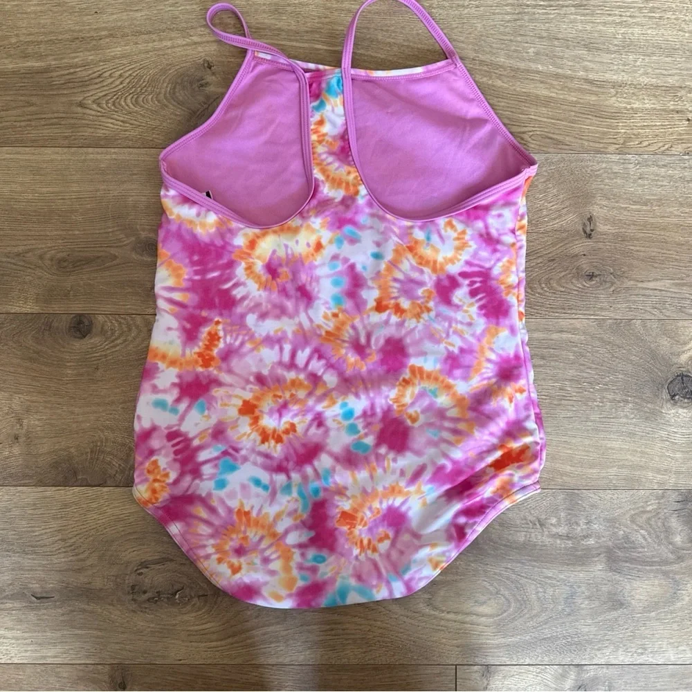 Speedo Pink and Orange Tie-Dye Kids Swim One Piece
